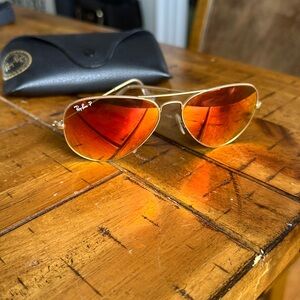 Ray-Ban polarized red mirror 58-14